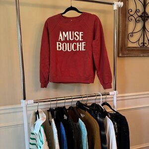Sezane Amuse Bouche Sweat-shirt Faded Red / Ecru - Size M